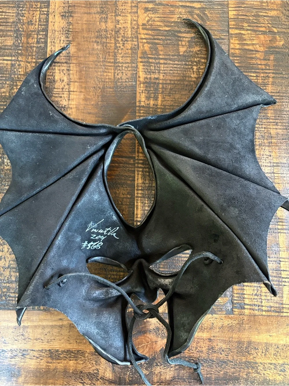 Demonwing Sculpted Leather Mask signed and numbered by Victor Ur
